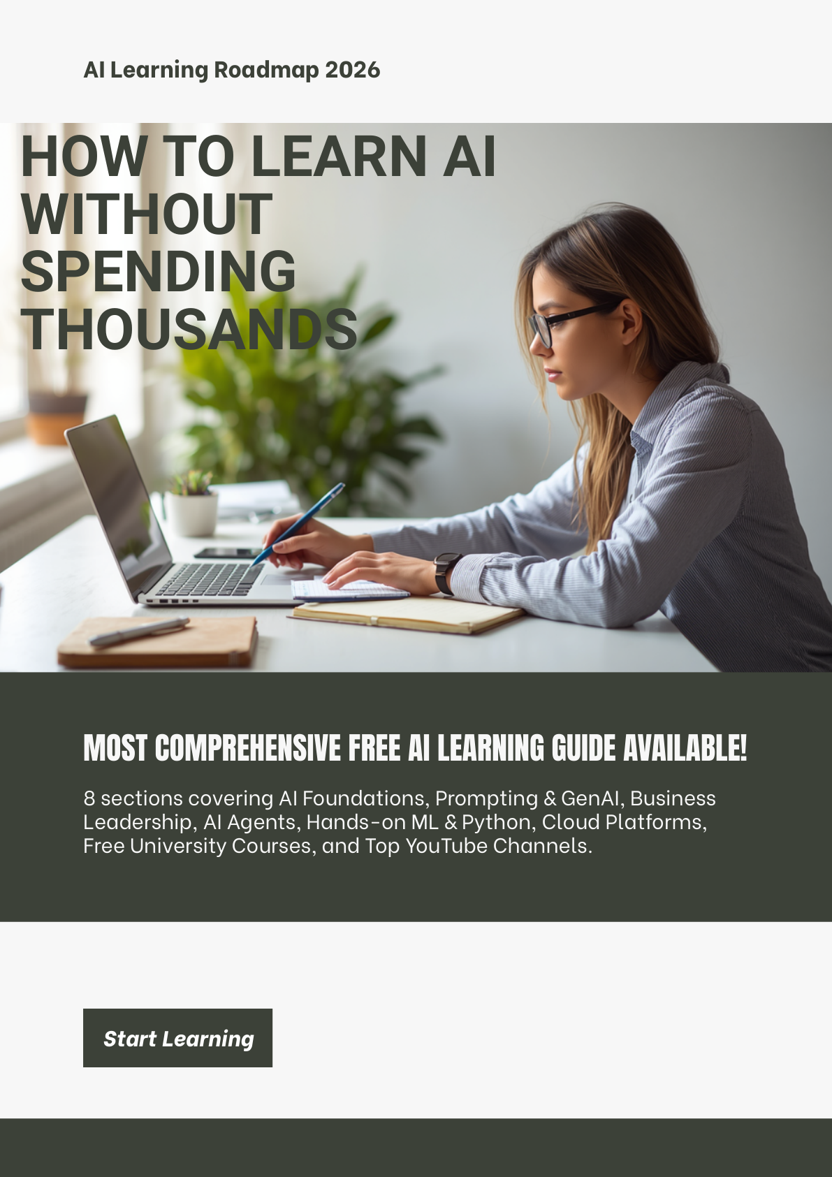 Comprehensive AI Learning Roadmap 2026 page 1