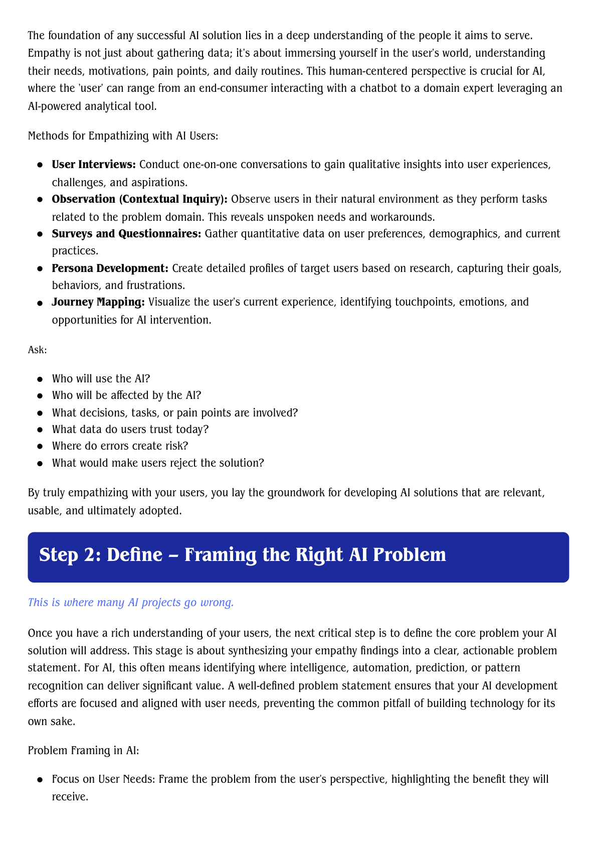 Design Thinking for AI page 2